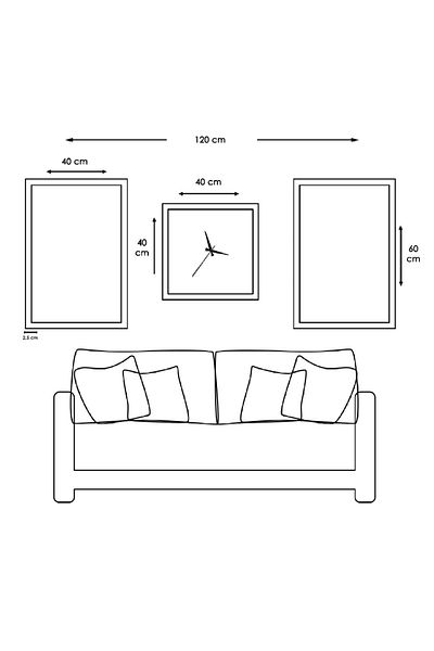 Zevahir Mobilya Dekorasyon Set de masă din MDF cu margine din plexiglas argintiu Set de ceasuri