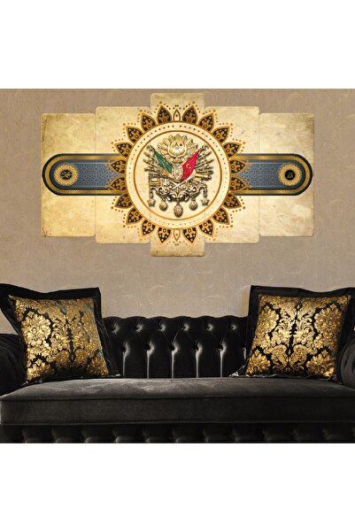Zevahir Mobilya Dekorasyon 5 Parça Mdf Osmanlı Tuğrası Tablosu
