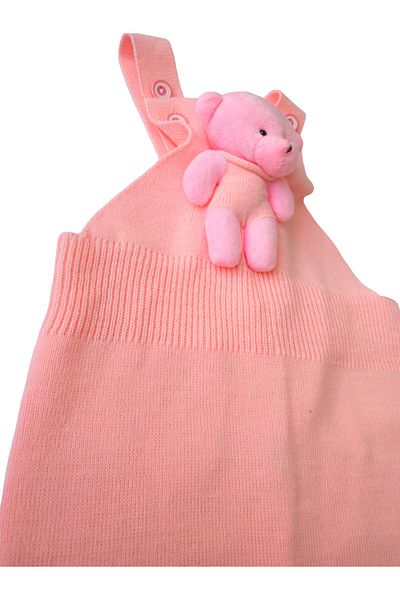 gogo bici Adjustable Knitted Jumpsuit with Teddy Bear Leggings Salopette Flexible Baby Kids
