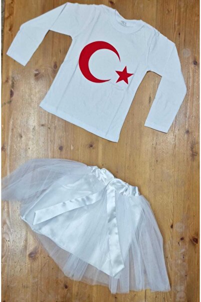 AJN 23 أبريل كونبيني توتو تنورة وتي شيرت مطبوع عليه أتاتورك