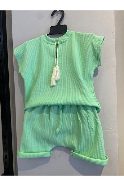 bohemiankids baby wear Green Shorts Set