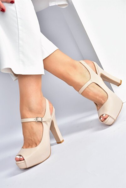 Fox Shoes Ten Platform Topuklu Kadın Abiye Ayakkabı M348007009