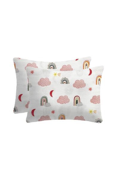 Lief Home Flanel ( Pazen ) Fermuarlı Bebek Yastık Kılıfı | 35x45 ( 2 Adet )