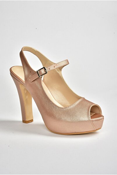 Fox Shoes Bronze Platform Heeled Women's Evening Dress Shoes M348007009