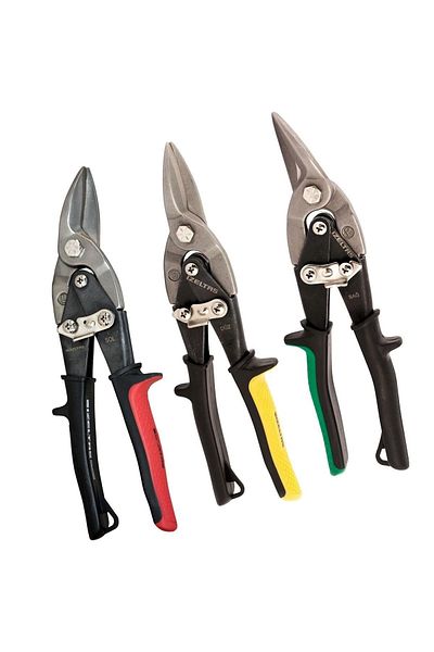 İzeltaş Aluminum And Sheet Cutting Scissors Set Left-right-straight 3 Pieces
