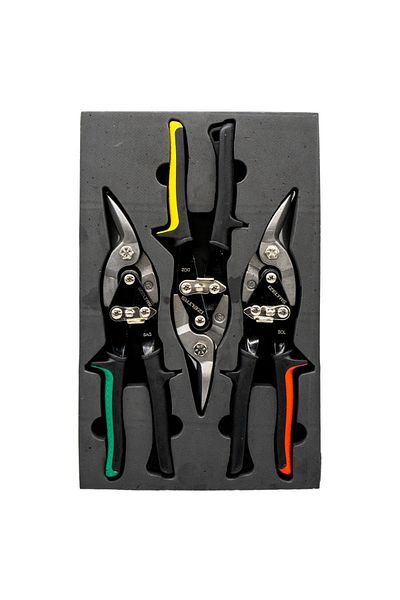 İzeltaş Aluminum And Sheet Cutting Scissors Set Left-right-straight 3 Pieces