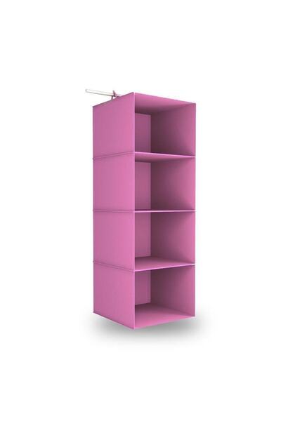 GüleyStore 4 Gözlü Katlanabilir Dolap Asılabilir Düzenleyici Portatif Yer Kap...