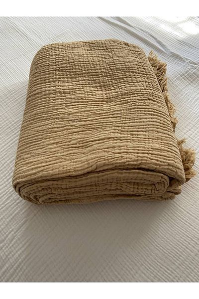 Mrmemo Muslin Bedspread Pique Queen Size 240x240cm