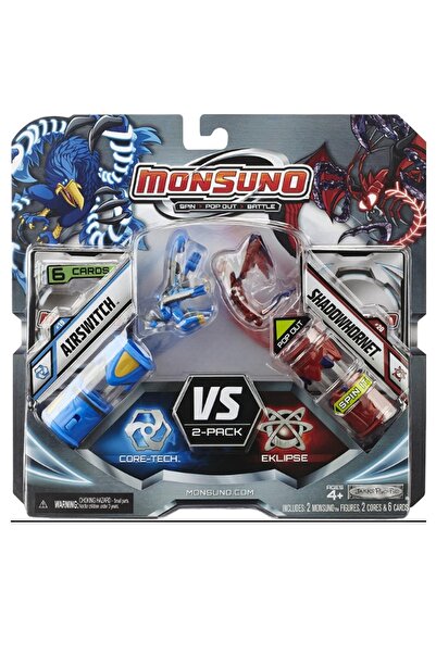 GIOCHI PREZIOSI Monsuno, Lisanslı Airswitch Vs Shadowhornet Figürleri, Fırlatma Kapsülleri Ve 6 Oyun Kartı