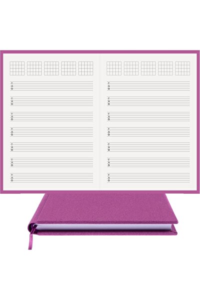 BİDEFTER مفكرة جيتار (6 شرائح مع مفاتيح تاب) 100% صناعة يدوية، خياطة يدوية، ت...