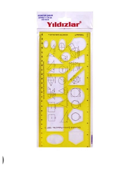 Yıldızlar Yellow Geometric Template - Code40