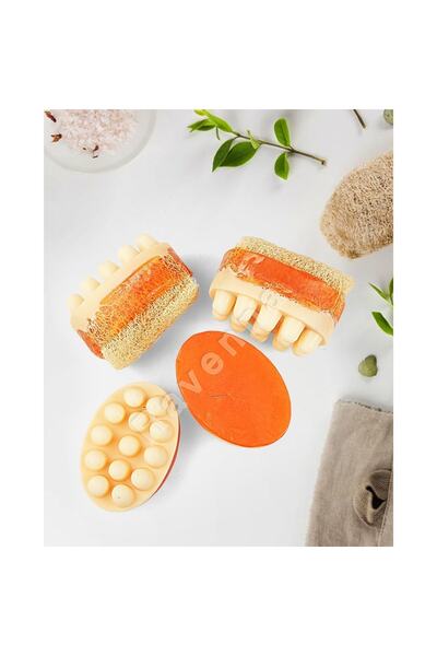 RAVENNA %100 El Yapımı Ballı & Sütlü Masaj Sabunu 2 'li Paket (kabak Lifli Ve...