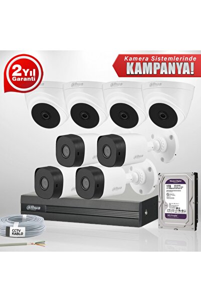 DAHUA Ev Ve Iş Yerleri Için 8li Ahd Kamera Seti