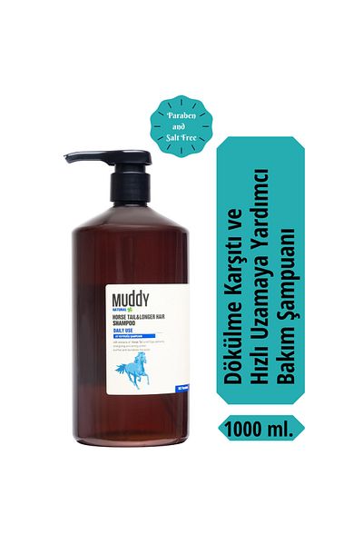 Muddy 1000 Ml Horse Tail Shampoo - Anti-Spill and Repair B-tox Keratin Conditioner Cream