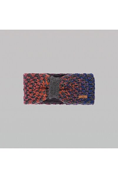 Women's Gray Soft Hair Band Daily Use Logo Detailed Flexible Hairpin Textile Carin