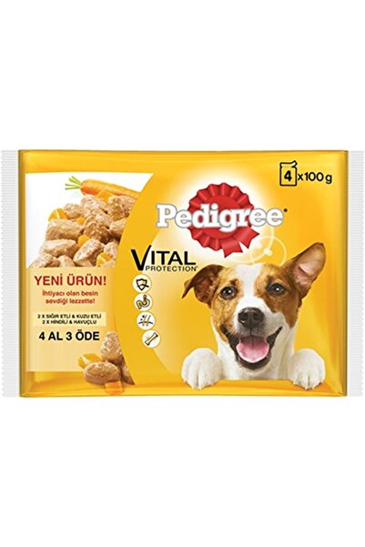 Pedigree Adult Pouch Multipack Köpek Yaş Maması 4 X 100 Gr