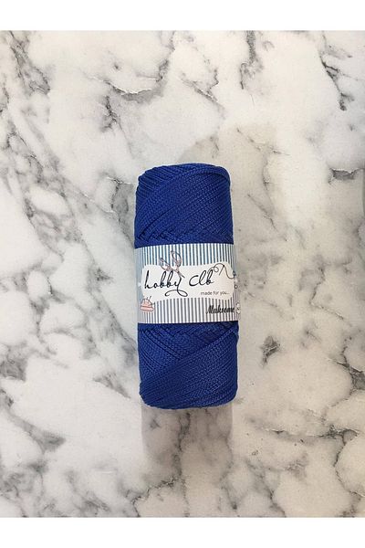 hobby club Premium 100 Gr 5 τεμάχια πολυεστερικό νήμα μακραμέ (Αεροπορικό μπλε) Supla κορδόνι και νήμα τσάντας