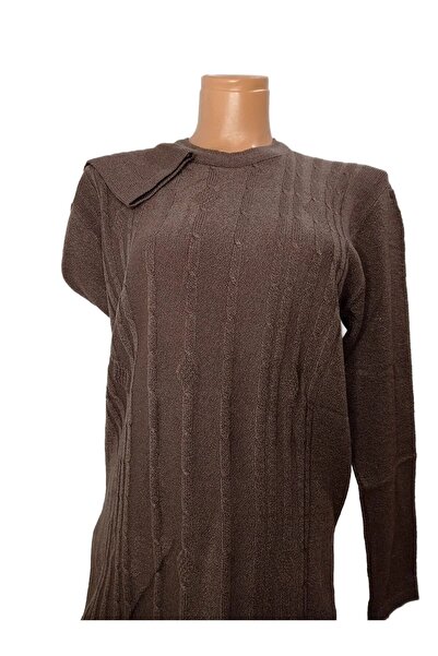 SEFER Pulover de damă cu model în relief cu potrivire normală - maro