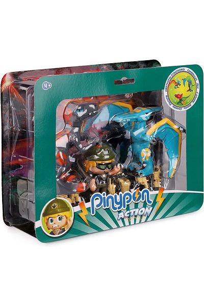 Feber Pinypon Action - One Pinypon Baby And 2 Dinosaurs, Adventure Toy Set, For Children 4 Years Old And Above (