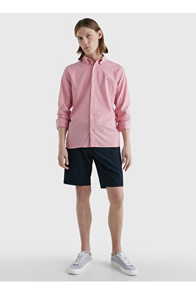 Tommy Hilfiger Regular Fit Düğmeli Yaka Kırmızı Erkek Gömlek Mw0mw29968xıx