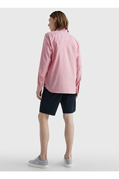 Tommy Hilfiger Regular Fit Düğmeli Yaka Kırmızı Erkek Gömlek Mw0mw29968xıx