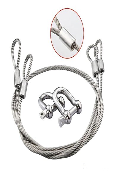 LİDERSAN ÇELİK Oto Araç Çekme Halatı 8 Metre Çelik 7 Ton Izoleli