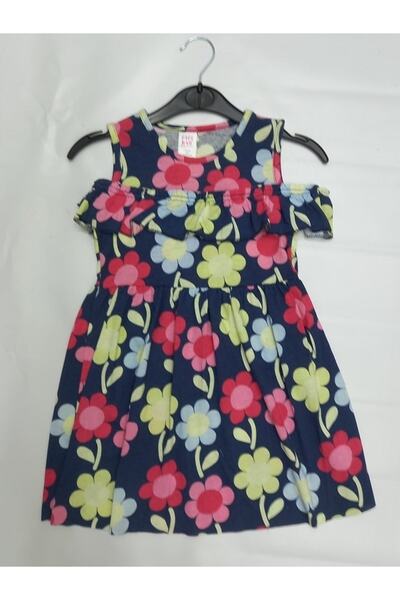 bebekcee Girl's Floral Patterned Strap Dress