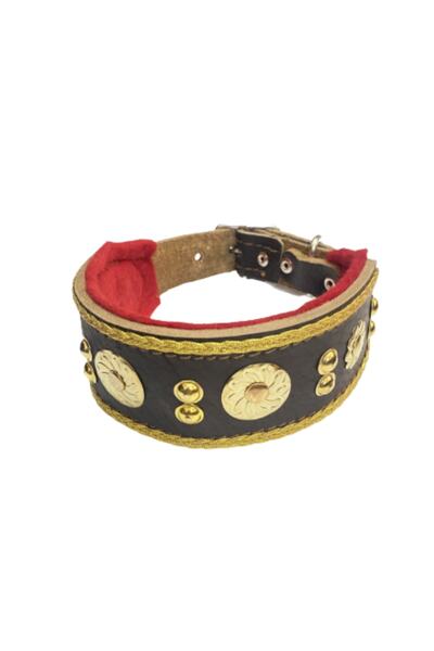 Sürmeli Tasma Yavru Kangal Köpek Tasması Deri 60 Cm Zilsiz Model