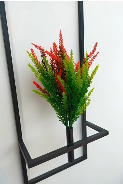 DDTREND Dekoratif Metal Çiçeklik Ve Yapay Çiçek Lavanta Duvar Aksesuarı Dekoratif Salon Balkon Saksı