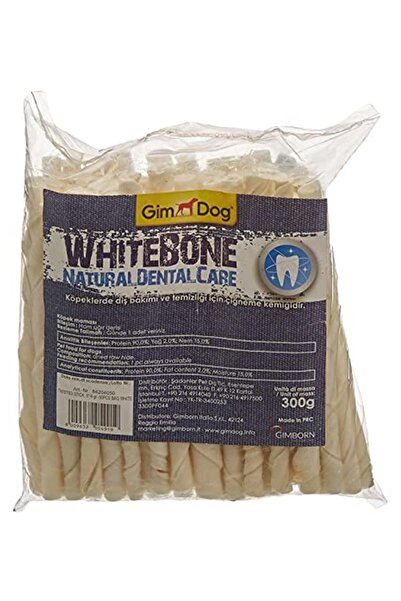 Gimdog Mordimi Köpekler Için Burgu Çubuk Kemik, Ağız Sağlığı, Beyaz, 50'li, 3...