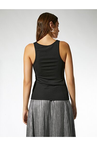 Koton Základní tílko s žebrovaným výstřihem do U