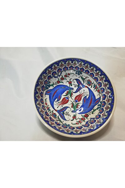 El Yapımı Yunus Desen 20 Cm Kütahya Çini Kase