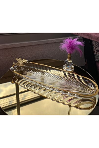 YFC Butterfly Patterned Glass Presentation Holder - Footless