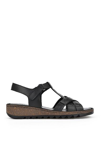 Ziya Sandale de damă din piele naturală - 1411008 z207 Negru
