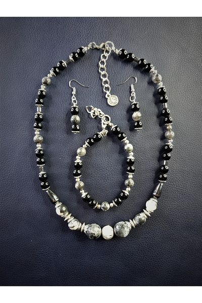 Asteria Elite Onyx Jasper Jewelry Set