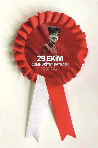 yıldızkurdelaankara 29 Ekim Cumhuriyet Bayramı Saten Kokart 10 Adet