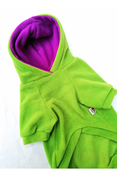 PATİBÖR سويت شيرت أخضر بغطاء للرأس للقطط والكلاب - ملابس للقطط والكلاب