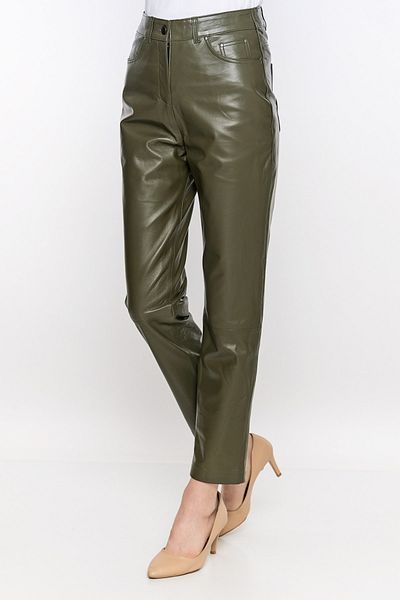 Basics&More Women's Five Pocket Leather Pants
