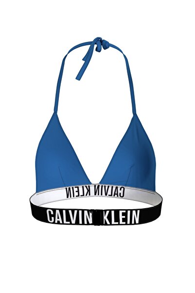 Calvin Klein Bikinioberteil - Dunkelblau - Mit Slogan