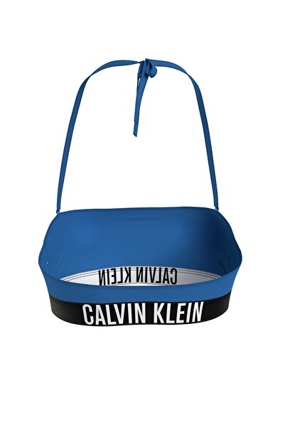 Calvin Klein Bikinioberteil - Blau - Mit Slogan