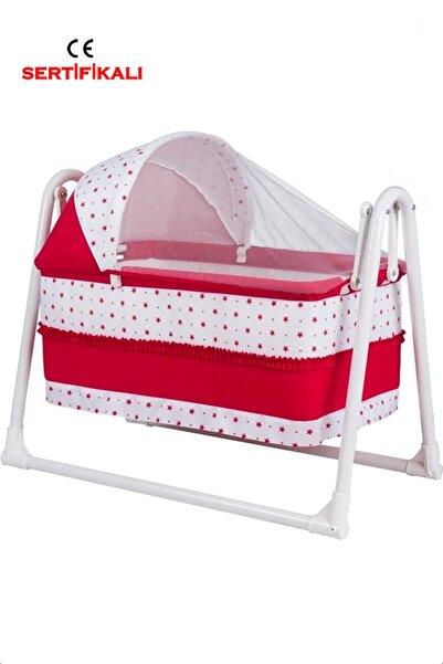 POLLY BABY Lüx Sepet Beşik Portatif Bebek Beşiği Sallanır Beşik