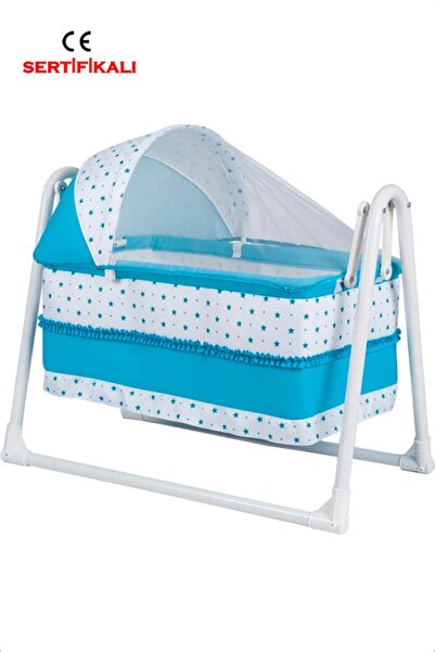 POLLY BABY Lüx Sepet Beşik Portatif Bebek Beşiği Sallanır Beşik