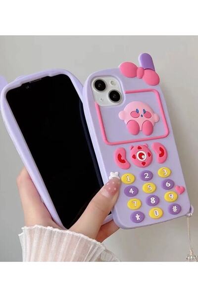 Aksesuarda Moda Iphone 12 Pro Max Uyumlu Sevimli Karakter Retro Hamur Silikon...