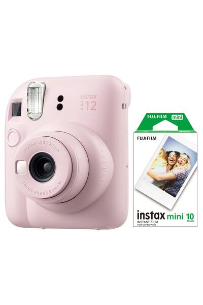 Fujifilm Instax Mini 12 Pembe Fotoğraf Makinesi Ve 10'lu Mini Film