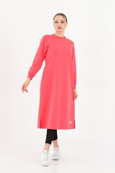 Elif Okur Hijab Long Tunic 110cm Pomegranate Flower 1212