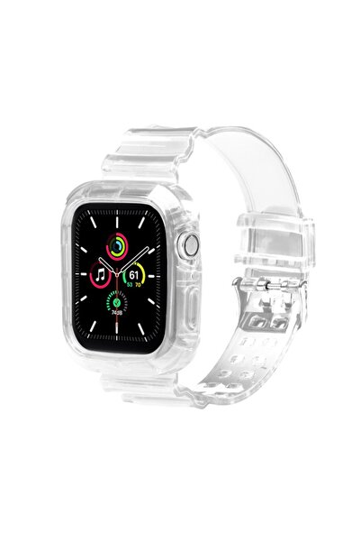 Casen Apple Şeffaf Saat Kordonu, 38,40,41 Mm