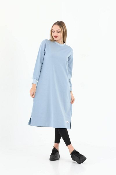 Elif Okur Hijab Long Tunic 110cm Baby Blue 1203
