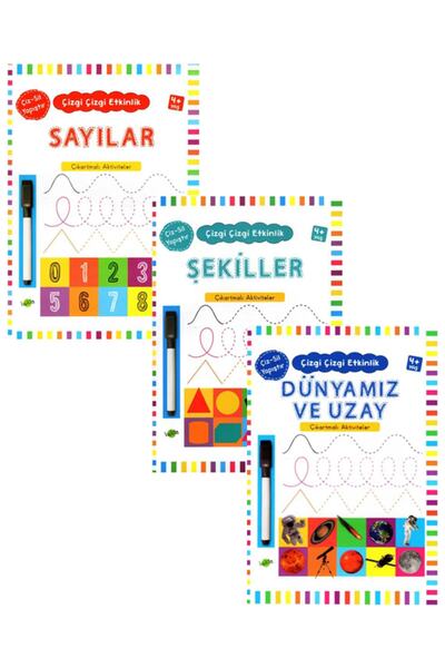Kukla Yayınları Line Drawing Activity Shapes - Numbers - Our World and Space ...
