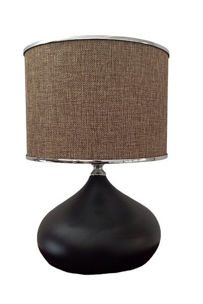 Art&Gift Serenay Metal - Black Elite Lampshade, Beige Head with Silver Detail