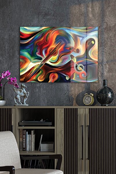 Decovetro Tablou de sticlă abstract muzical